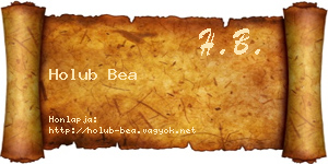 Holub Bea névjegykártya